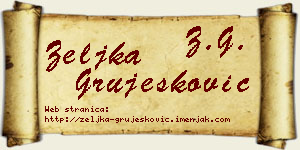 Željka Grujesković vizit kartica